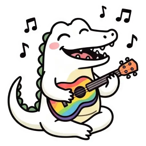 florak stickers, cute, funny, stickers, WhatsApp stickers, sticker pack, Alligator (41)